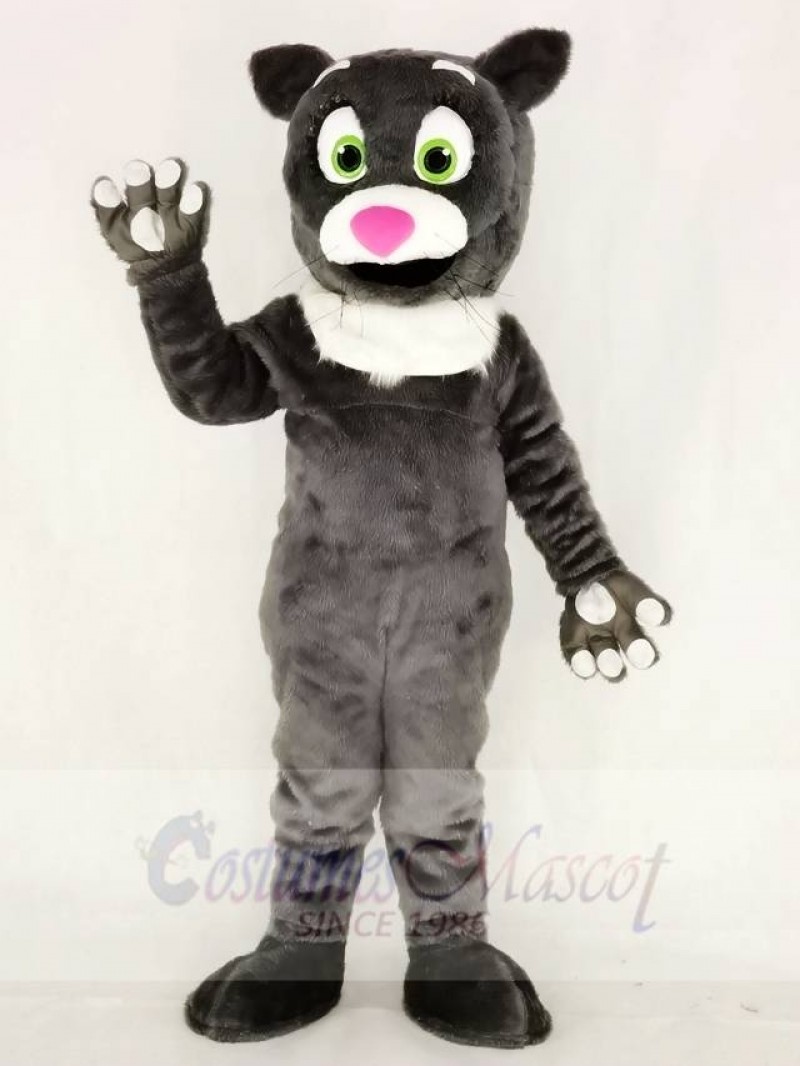 Hairy Gray Cat Mascot Costumes Animal 