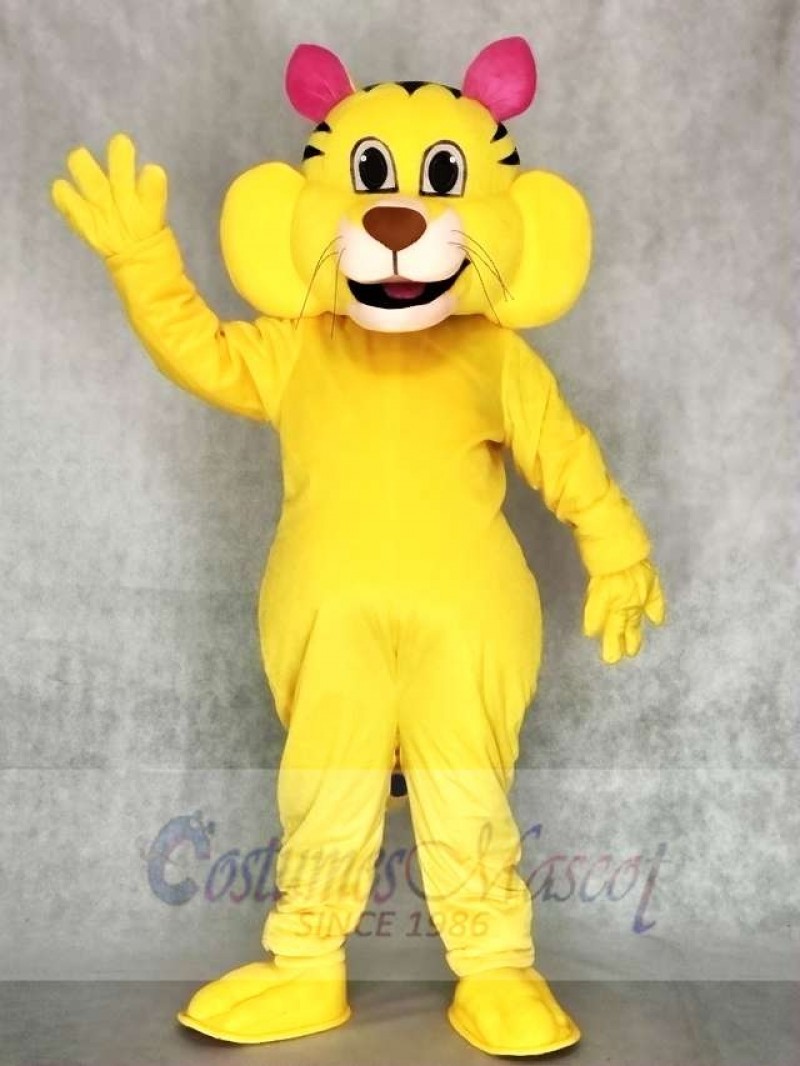 Cute Big Yellow Yeller Cat Mascot Costumes Animal