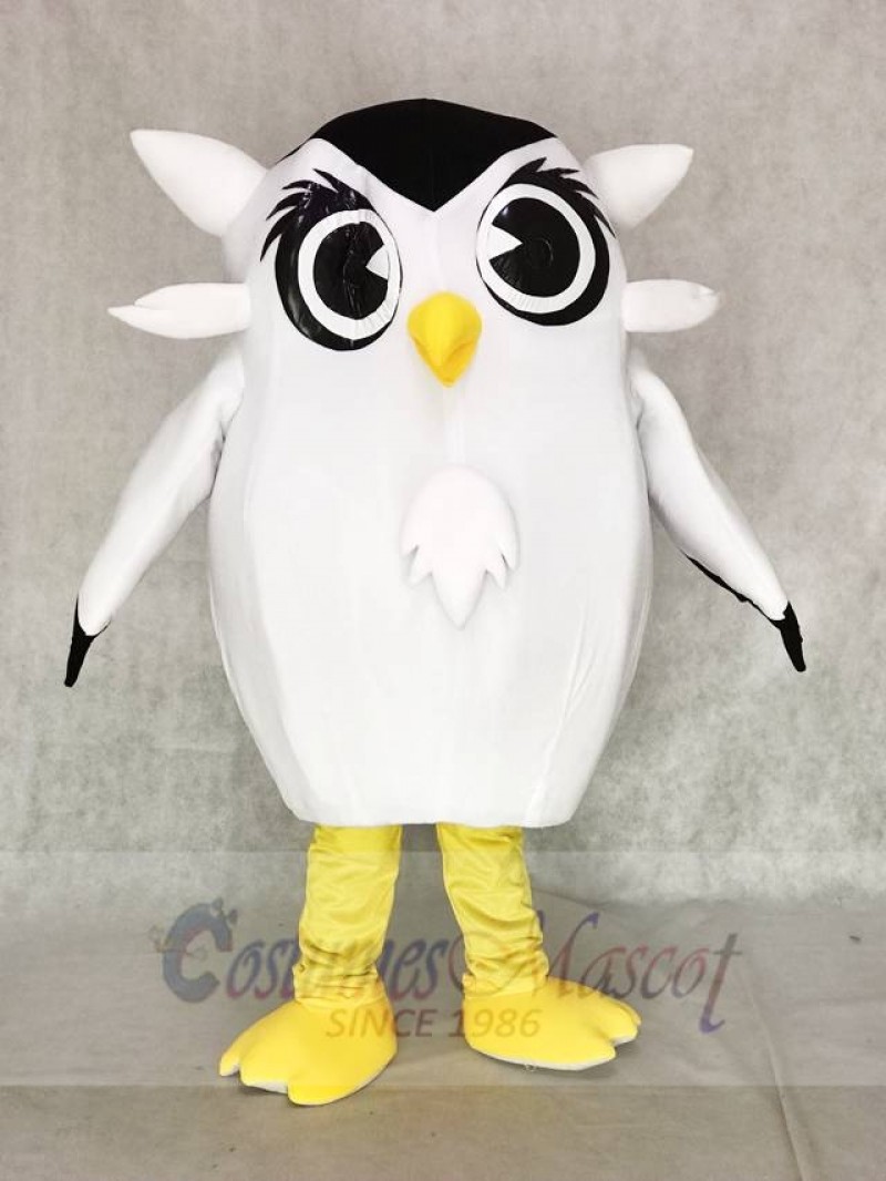 Cute White Owl Mascot Costumes Bird Animal 