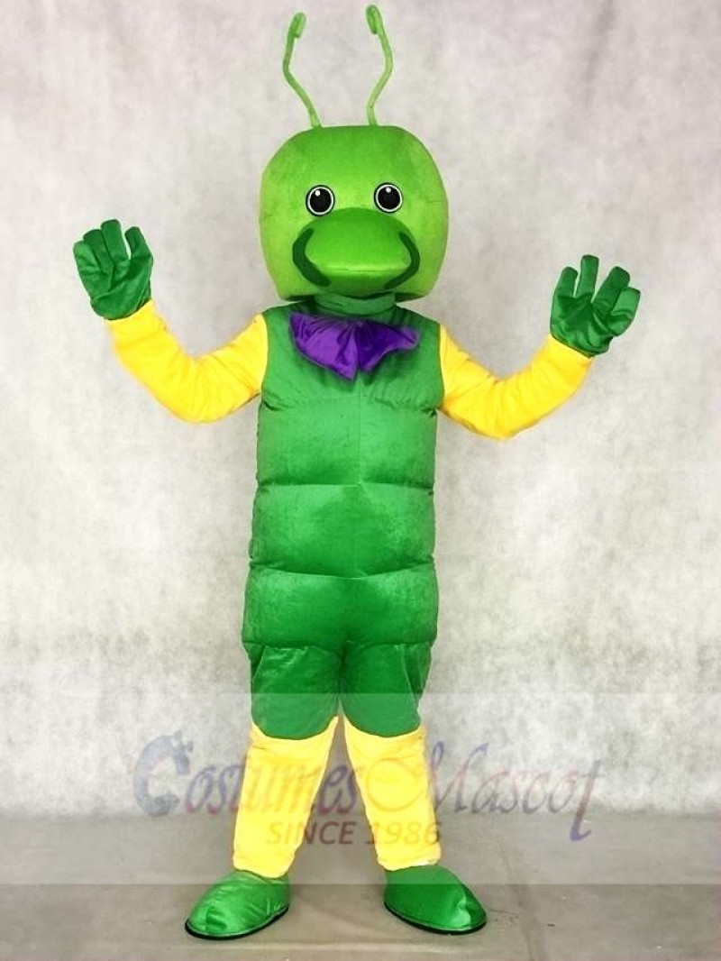 Green Worm Mascot Costumes Insect