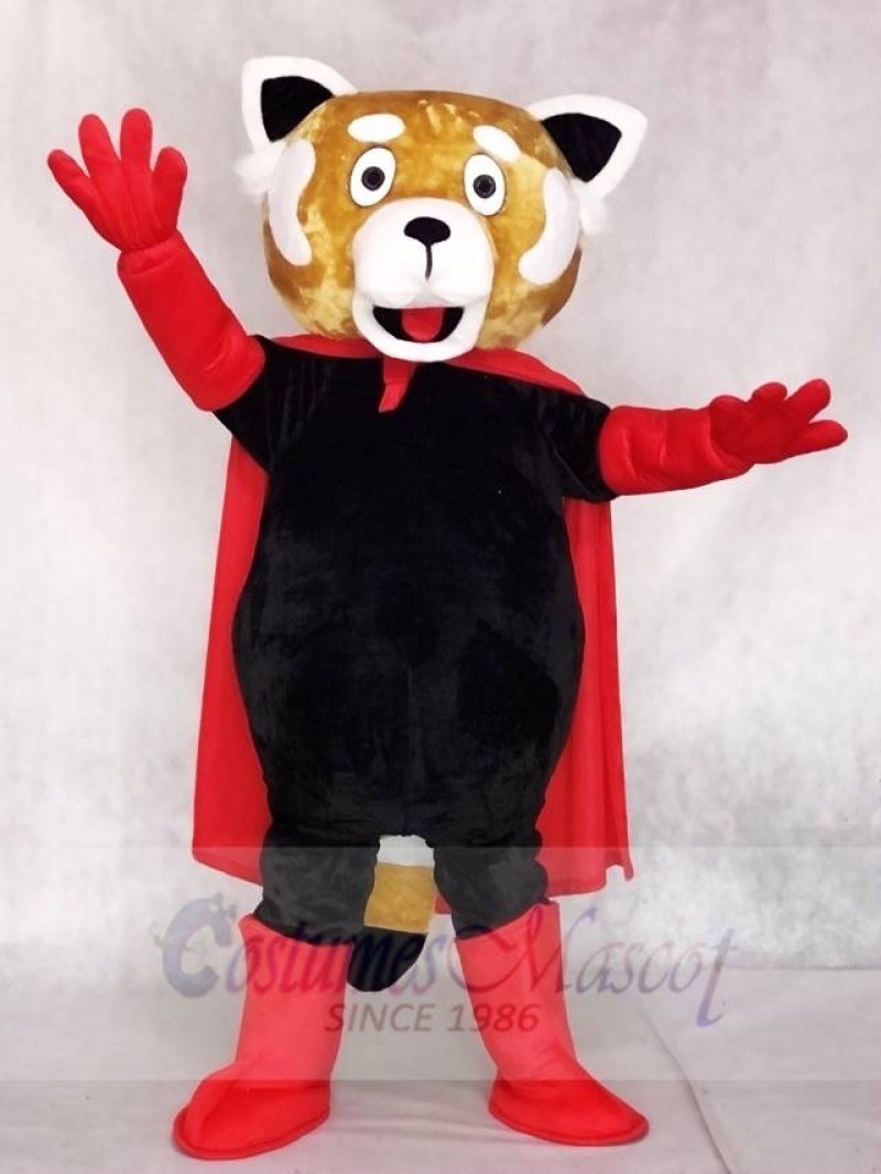 Red Lesser Panda Cat-Bear with Cloak Mascot Costumes Animal