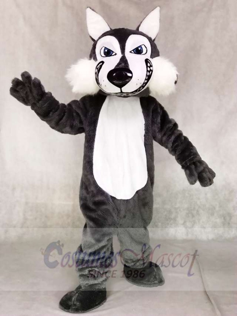 High Quality Dark Gray Wolf Mascot Costumes Animal