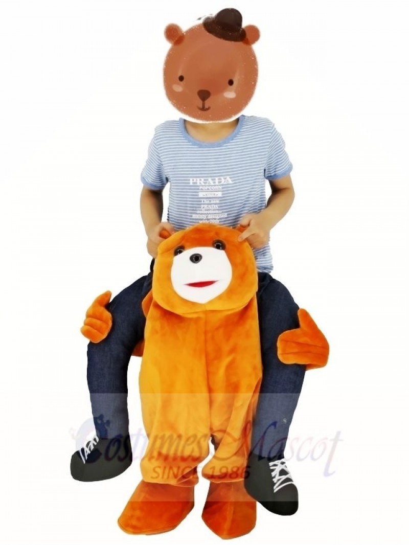 For Children/ Kids Ride on Brown Teddy Bear Carry Me Ride Mascot Costume Stuffed Stag 