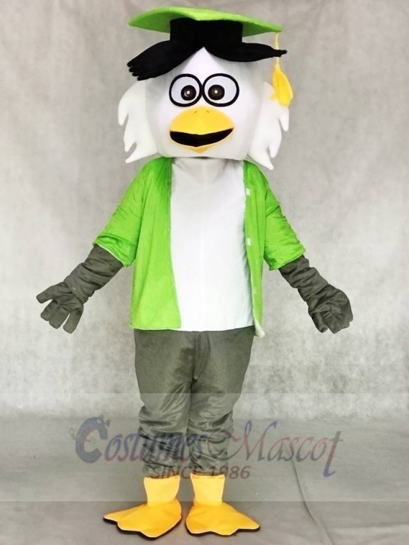 Green Shirt Doctor Owl Mascot Costumes Animal