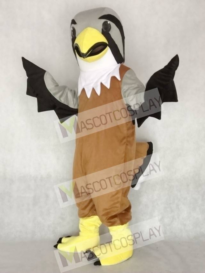 Cute Grey Head Falcon Mascot Costume Animal