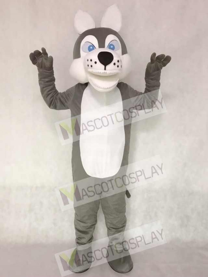 Grey Wolf Mascot Adult Costume Animal