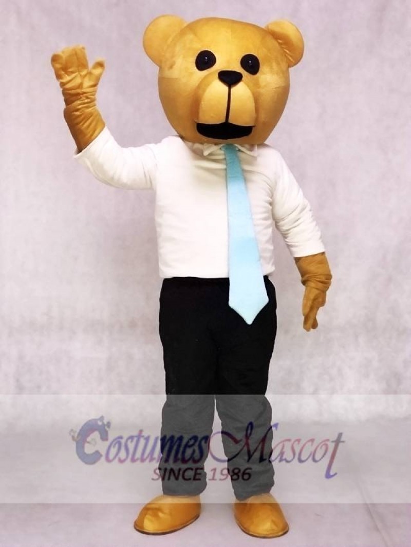 New Bruce Bear with Tie Mascot Costumes Animal