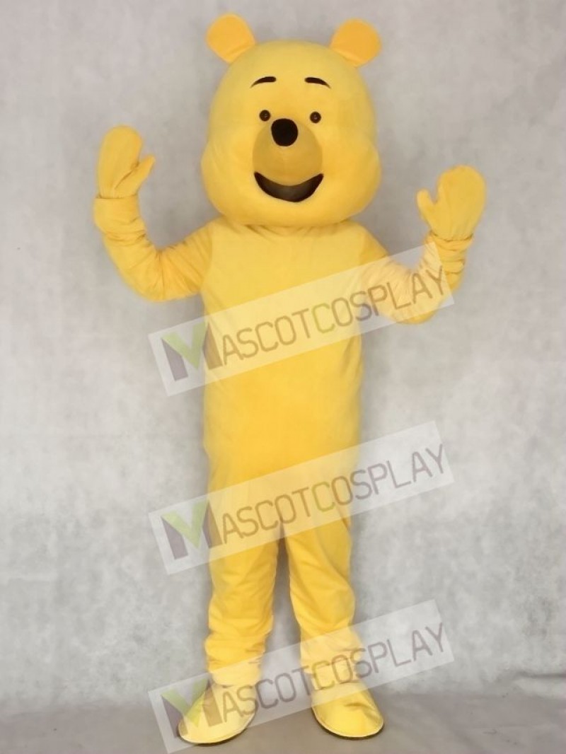 Cartoon Yellow Bear Adult Mascot Costume