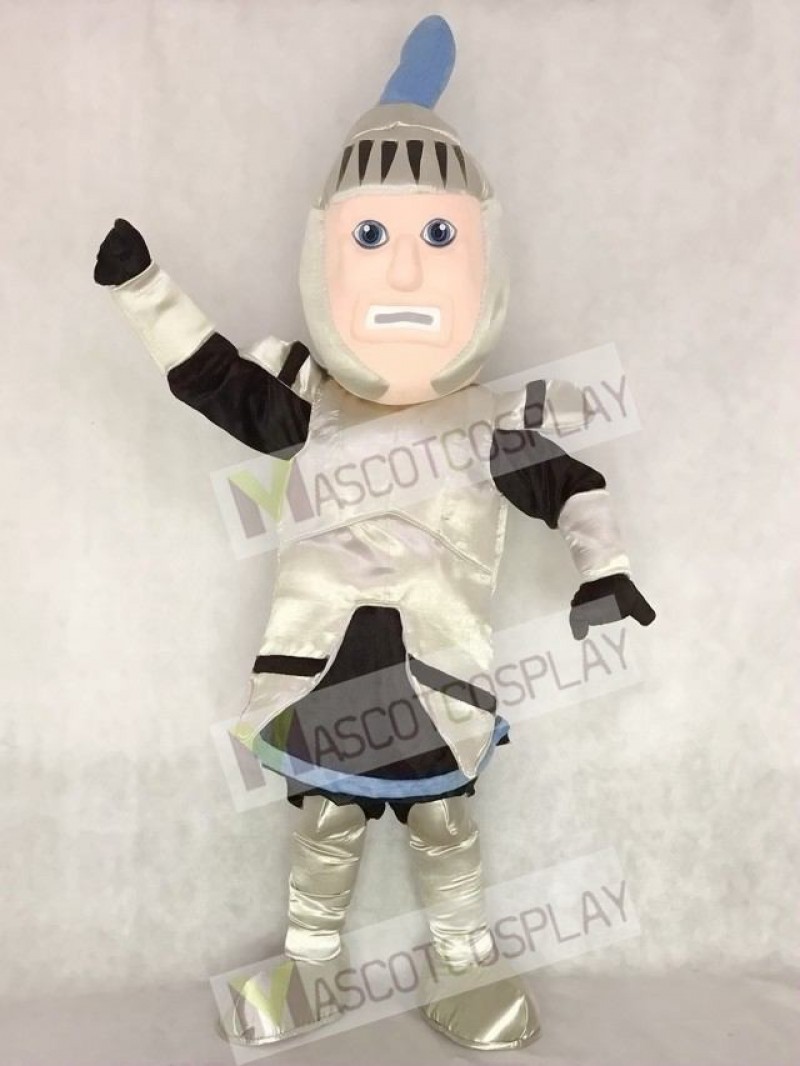 High Quality Silver Armour Knight College of St Rose Mascot Costume