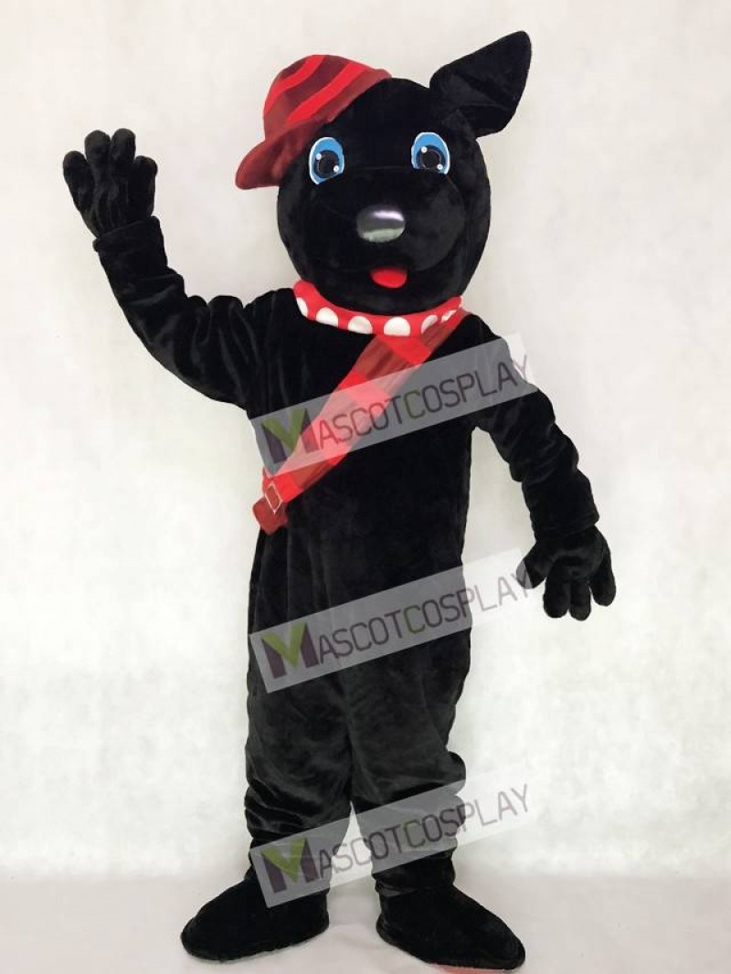 Black Scotty Dog Mascot Costume with Hat