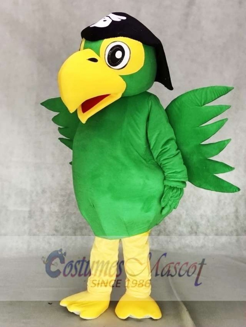 Realistic Green Pirate Parrot Bird Mascot Costumes