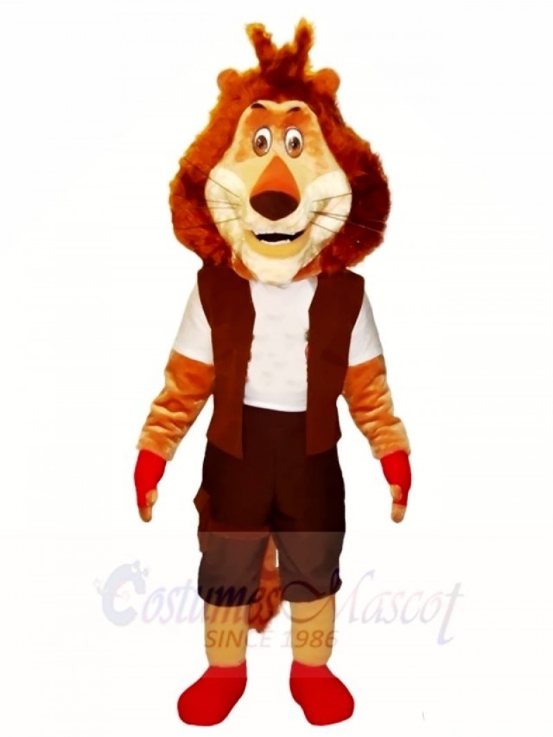 Lion in Red Shoes Mascot Costumes Animal