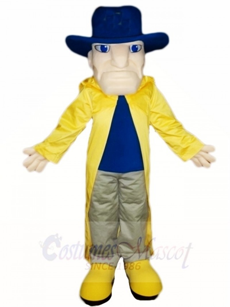 Cavalier in Yellow Dust Coat Mascot Costumes People