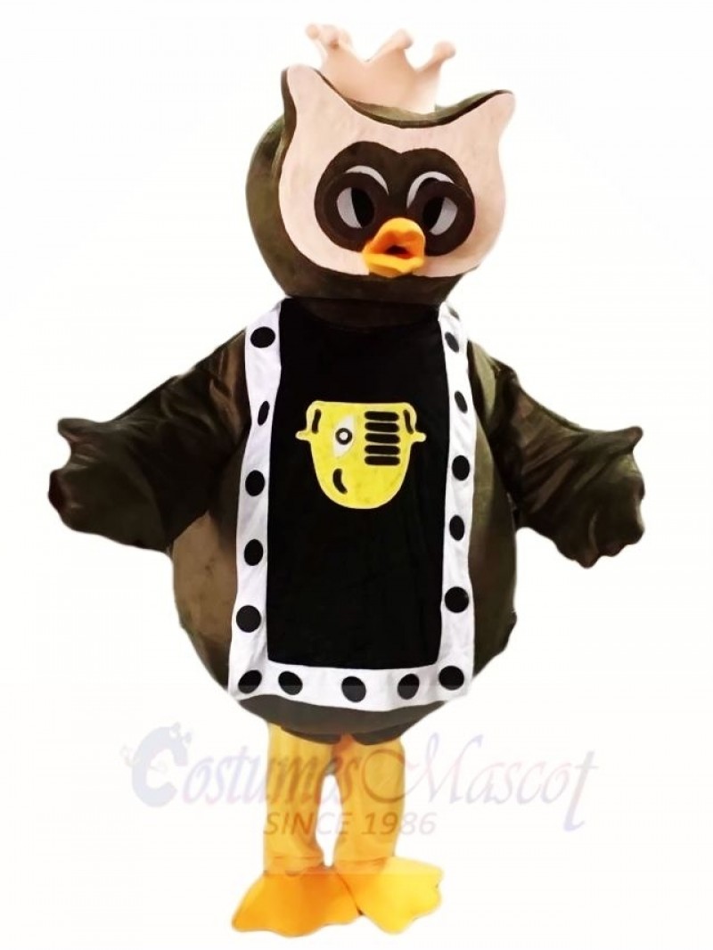 Brown Owl King Mascot Costumes Animal 