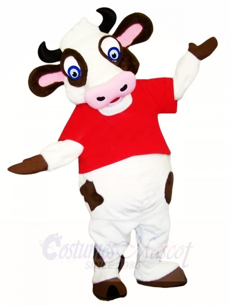 Blue Eyes Cow Mascot Costumes Farm Animal