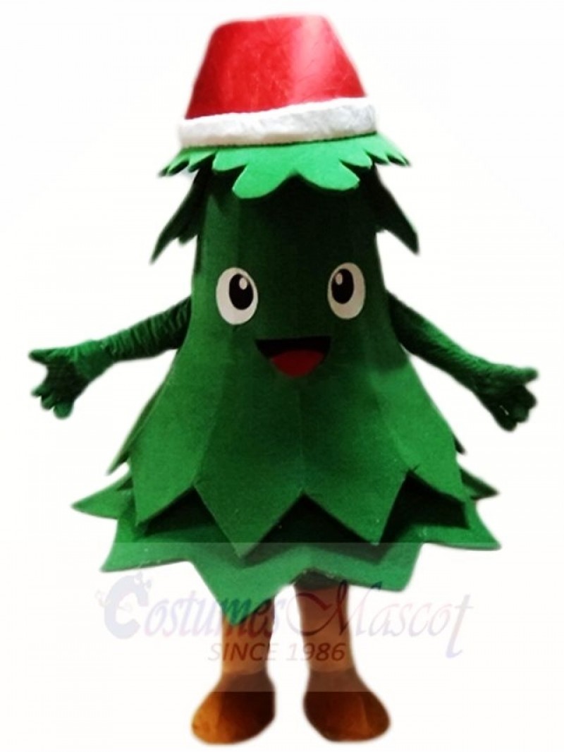 Red Hat Christmas Tree Mascot Costumes Xmas