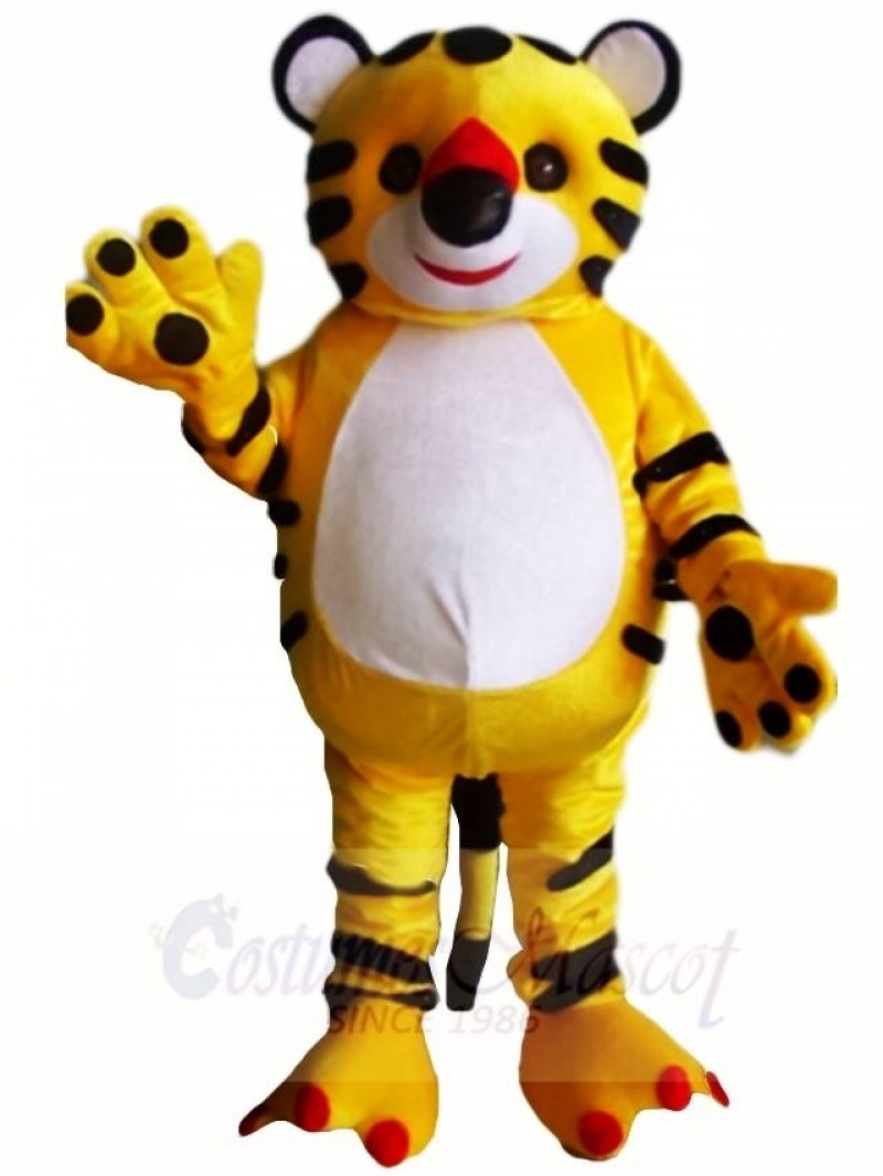 Cute Yellow Tiger Mascot Costumes Animal 