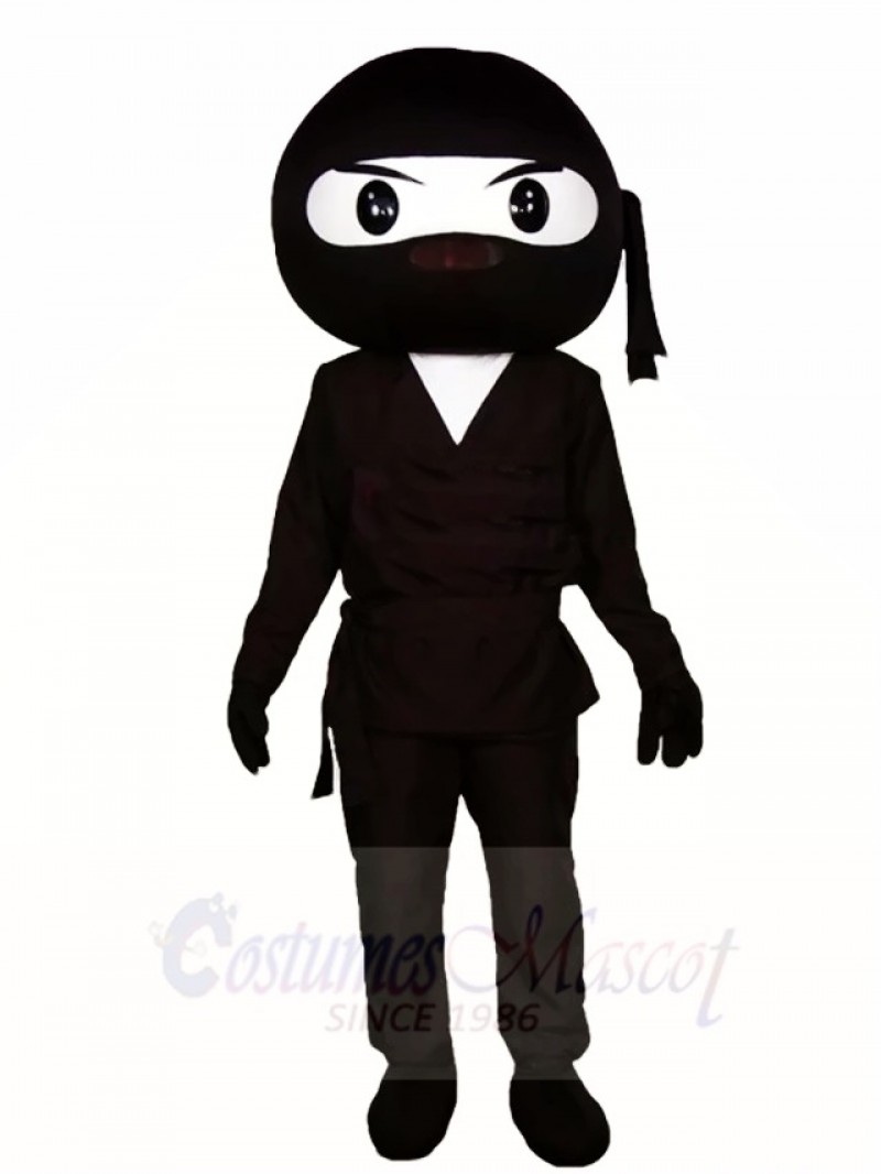 Black Ninja Warrior Mascot Costumes People 