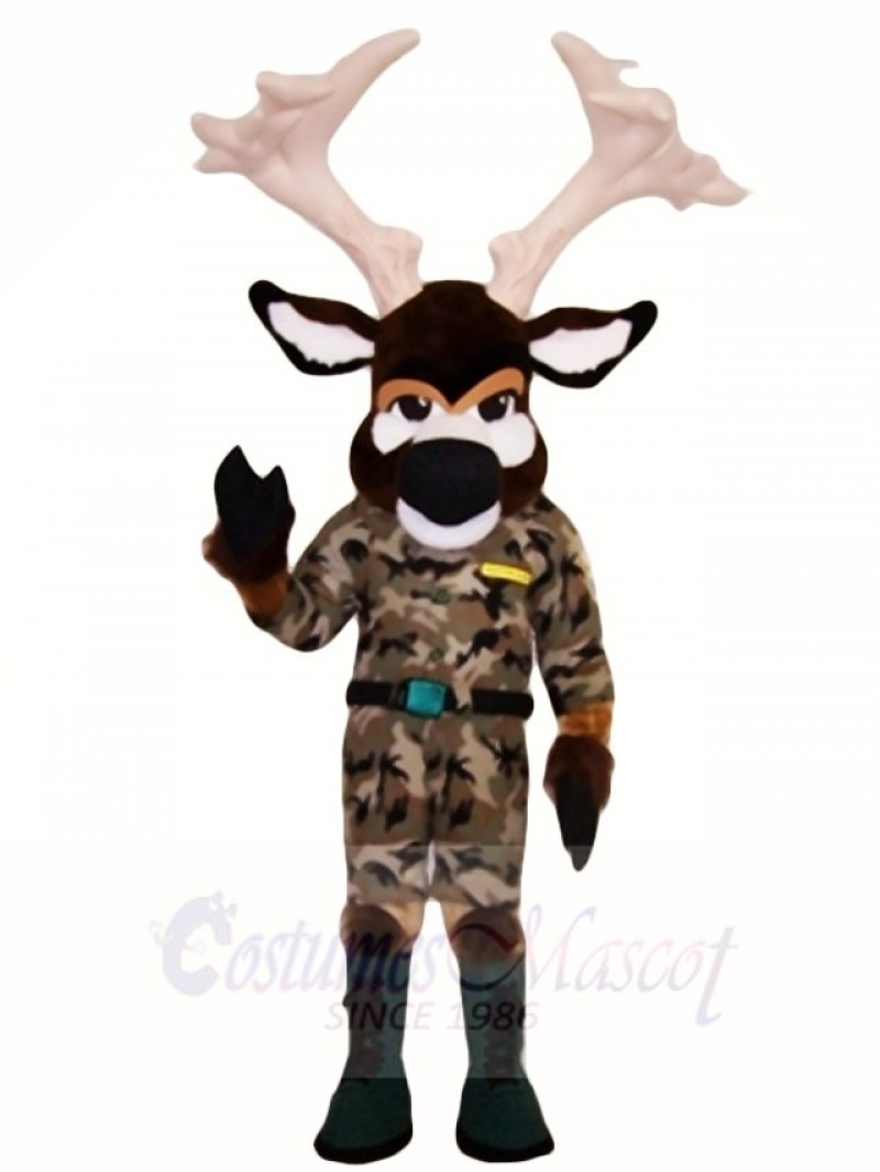 Moose in Battle Fatigues Mascot Costumes Animal