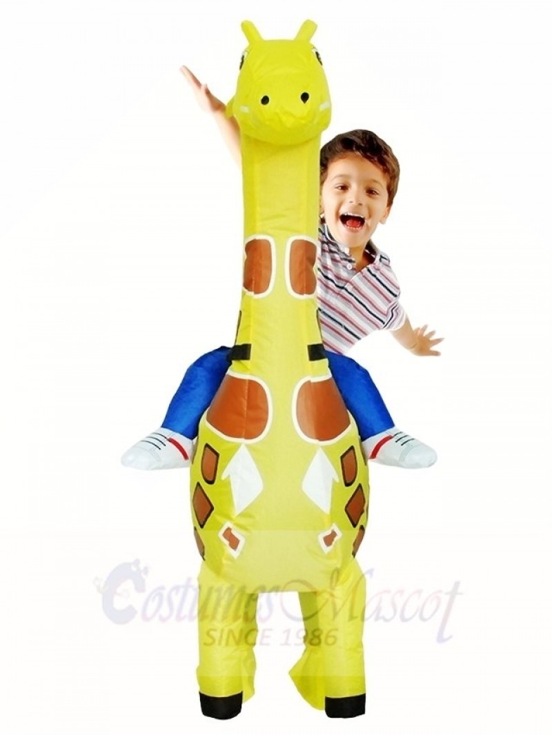 Giraffe Carry me on Christmas Inflatable Halloween Xmas Costumes for Kids