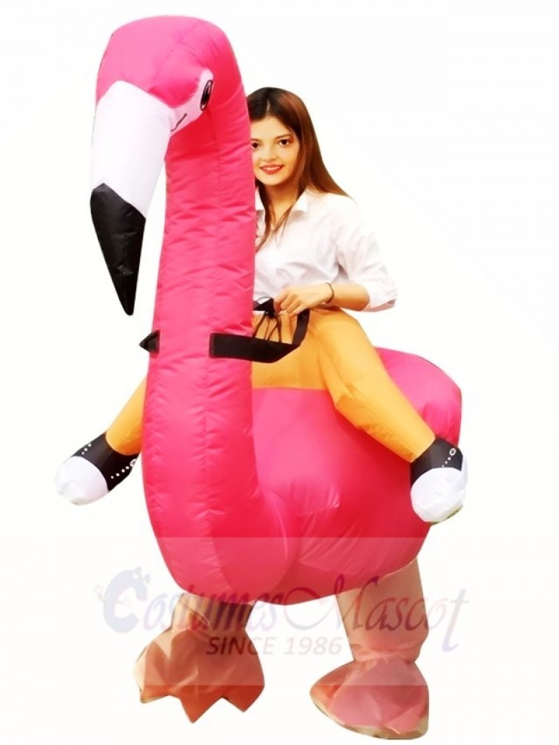 Flamingo Carry me Ride on Inflatable Halloween Xmas Costumes for Adults