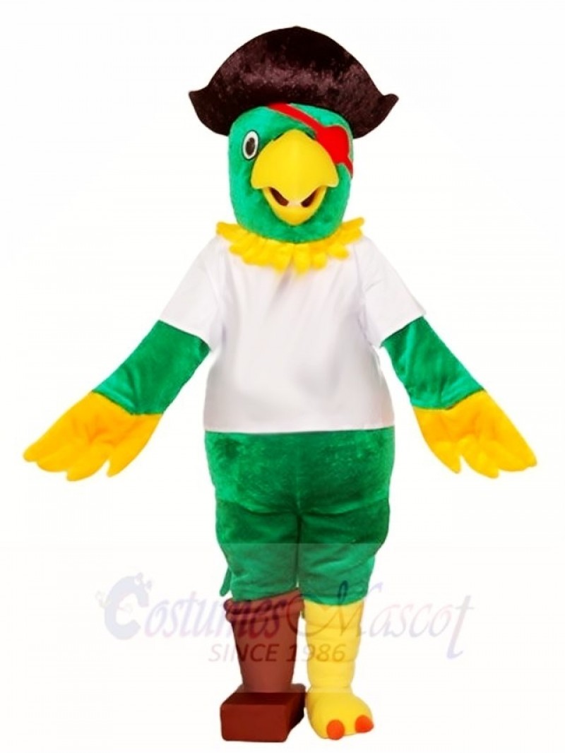 Green Pirate Parrot Mascot Costumes Bird Animal