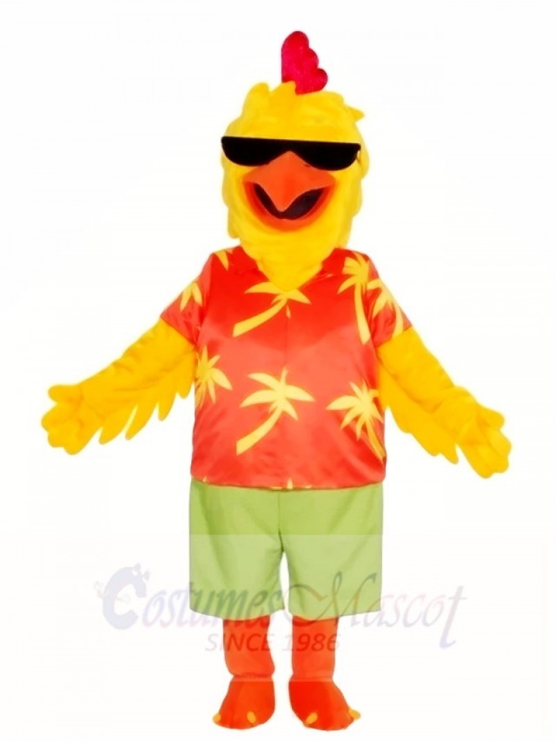 Hawaii Beach Rooster Mascot Costumes Poultry