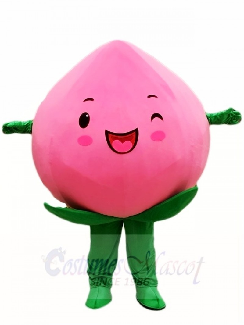 Pink Peach Mascot Costumes Fruit Food