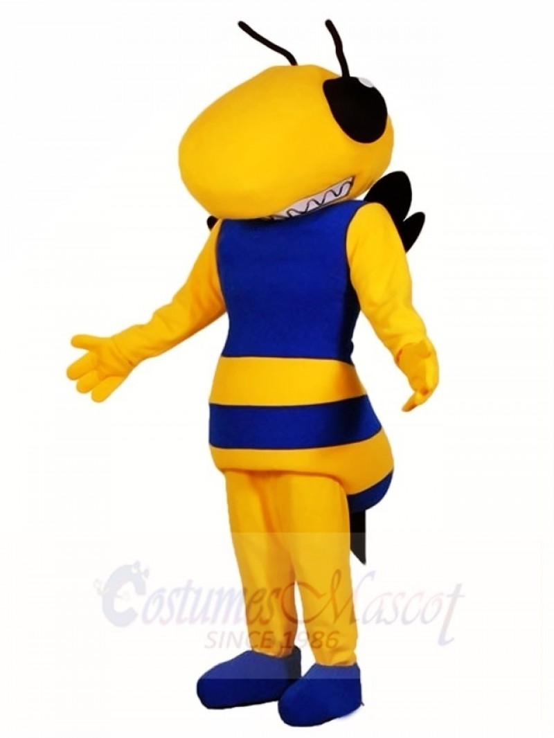 Royal Blue and Yellow Hornet Bee Mascot Costumes Insect