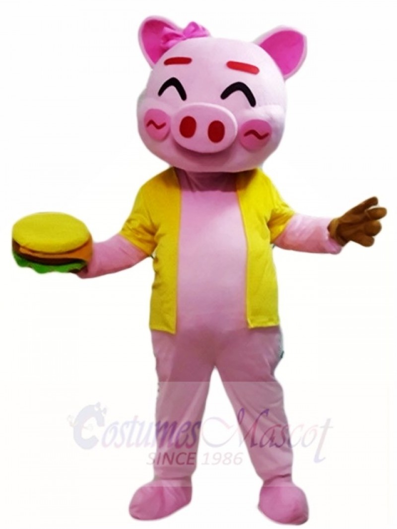 Pink Happy Pig Mascot Costumes Animal