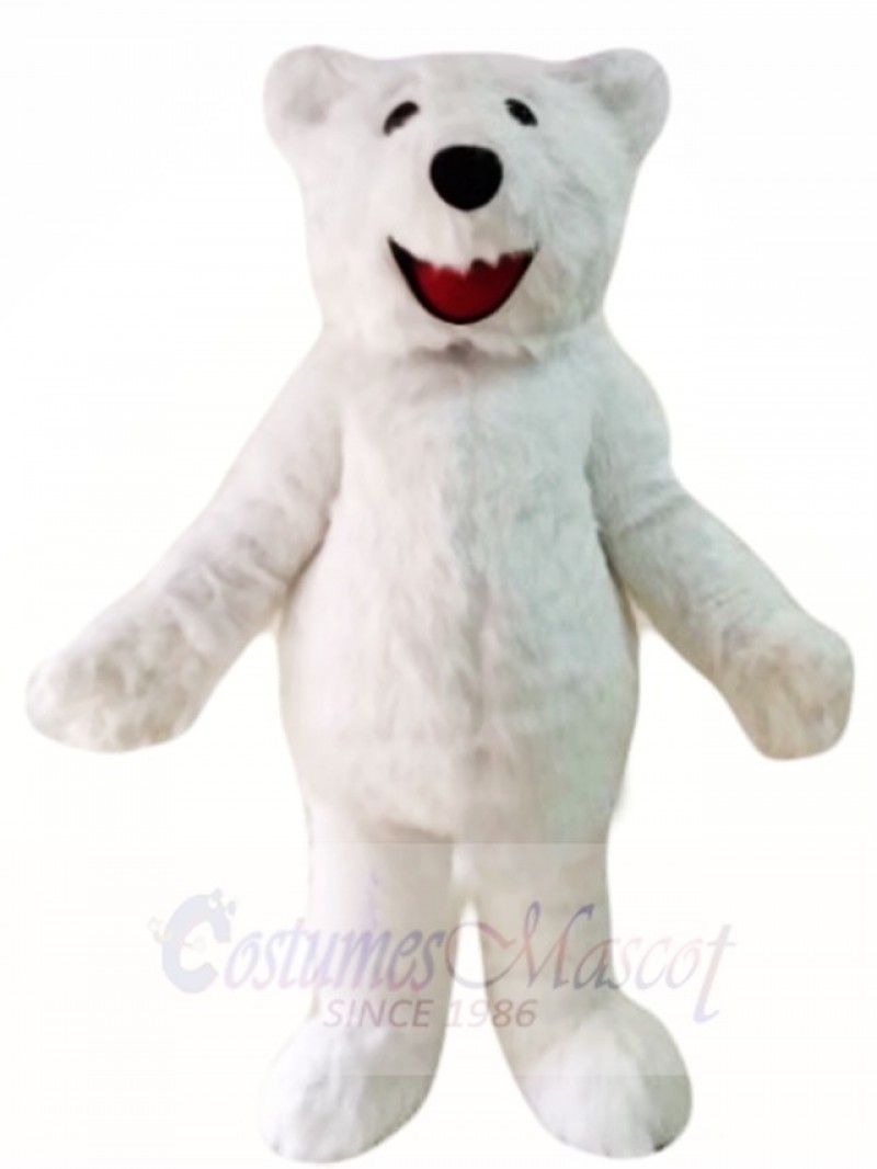 Hairy Polar Bear Mascot Costumes Animal