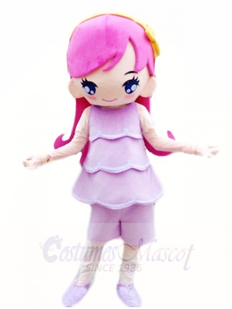 Pink Princess Mascot Costumes Cartoon