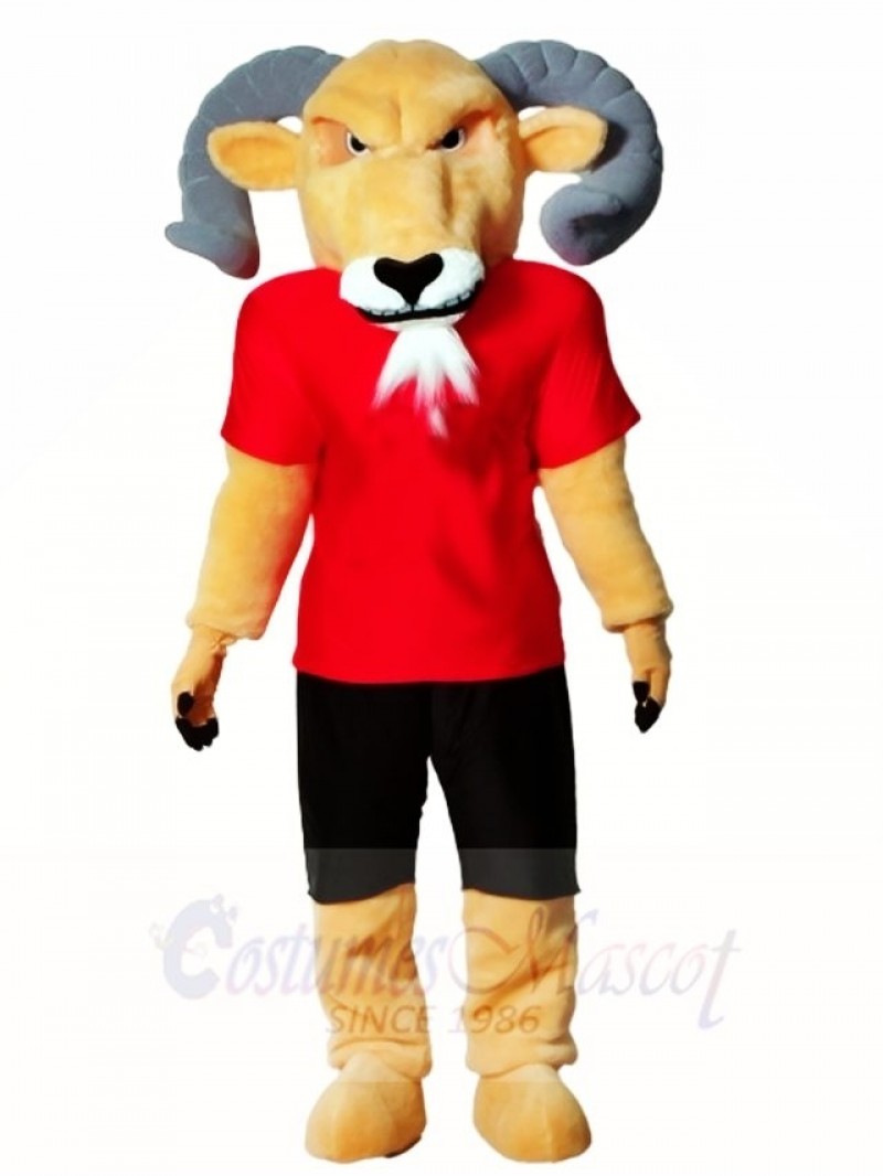 Ram with Red Shirt Mascot Costumes Animal