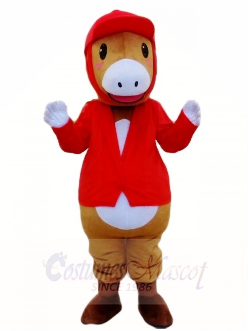 Riding Red Horse Parade Equestrianism Mascot Costumes Animal 