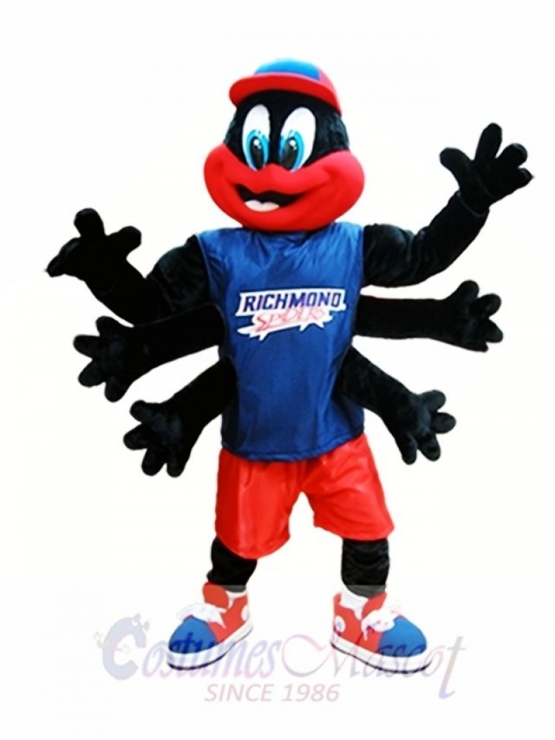Black Spider Mascot Costume Richmond Spiders Mascot Costumes