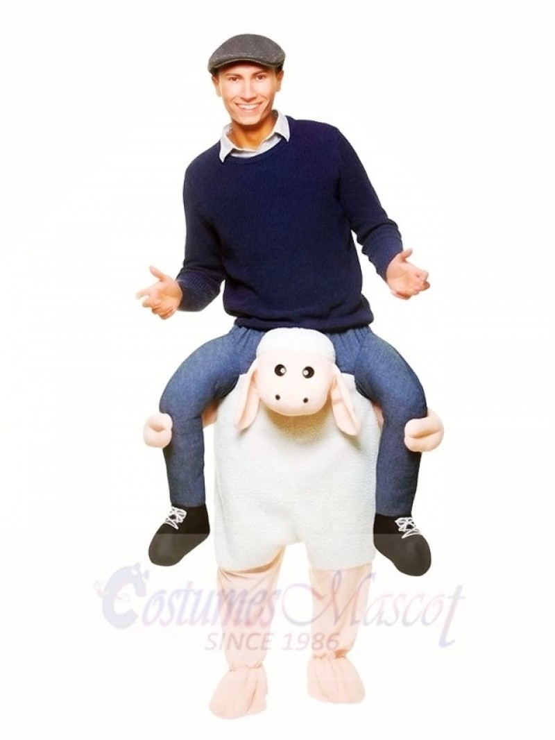 Piggy Back Sheep Carry Me Ride on Lamb Mascot Costumes Halloween