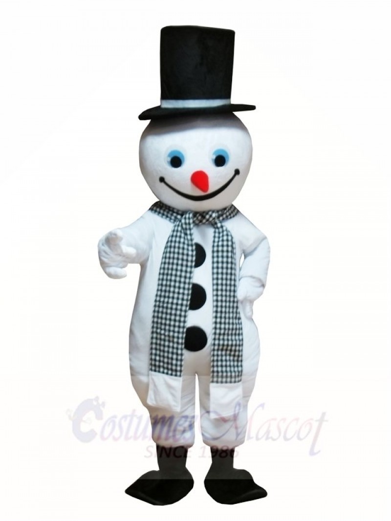 Snowman with Hat & Scarf Mascot Costumes Christmas Xmas 