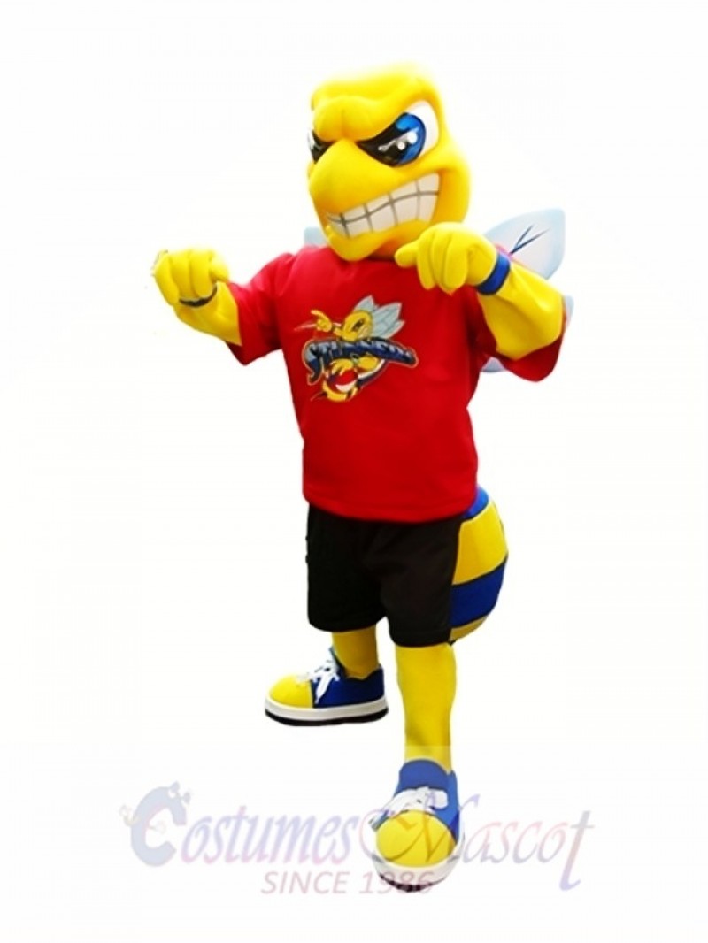 Yellow and Royal Blue Hornet Mascot Costume Insect Mascot Costumes