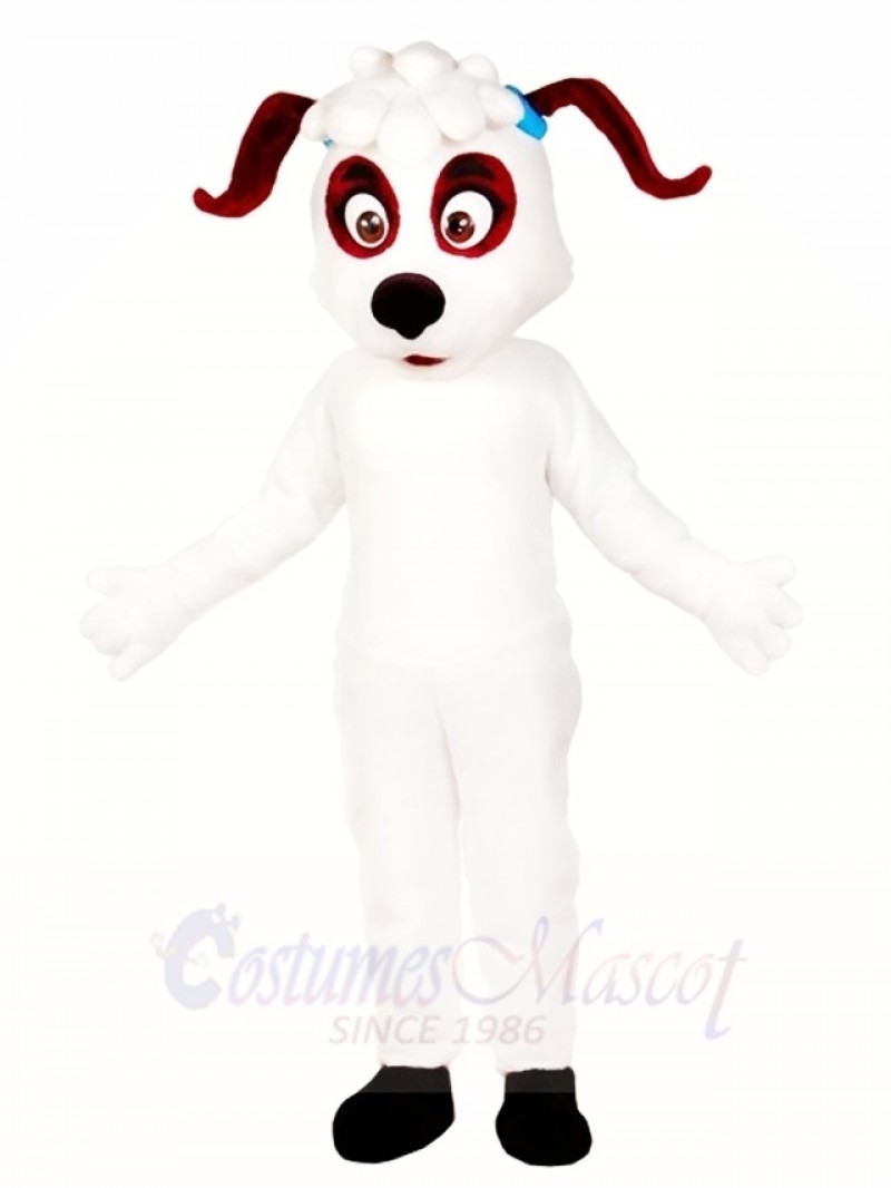  Red Ear White Dog Mascot Costumes Animal
