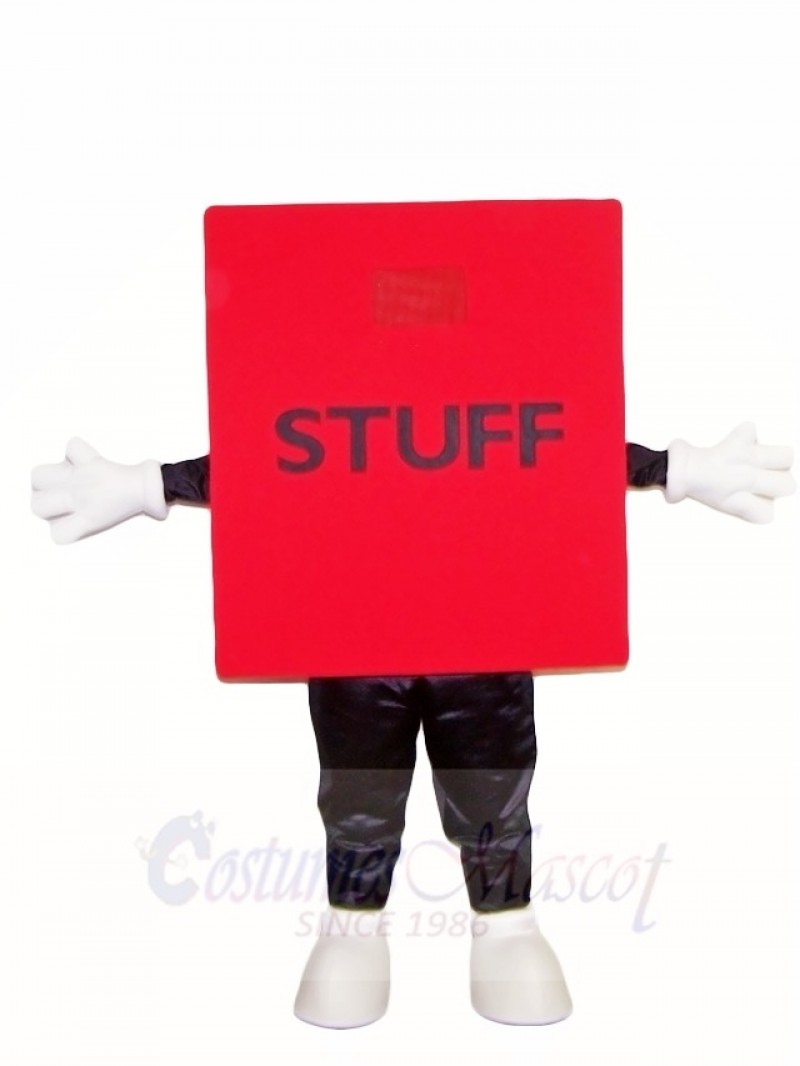Red Stuff Cube Mascot Costumes