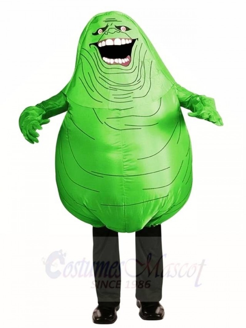 Ghostbusters Slimer Green Monster Inflatable Halloween Blow Up Costumes for Adul