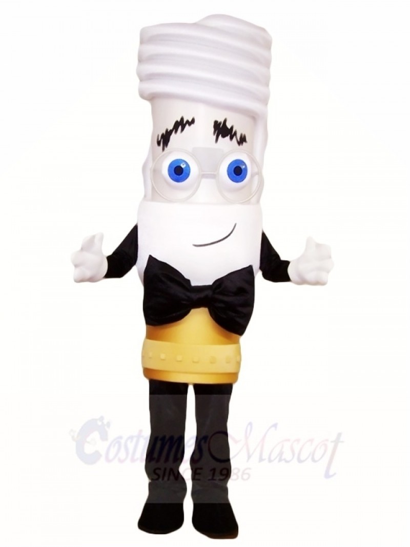 White Light Lamp Bulb Mascot Costumes