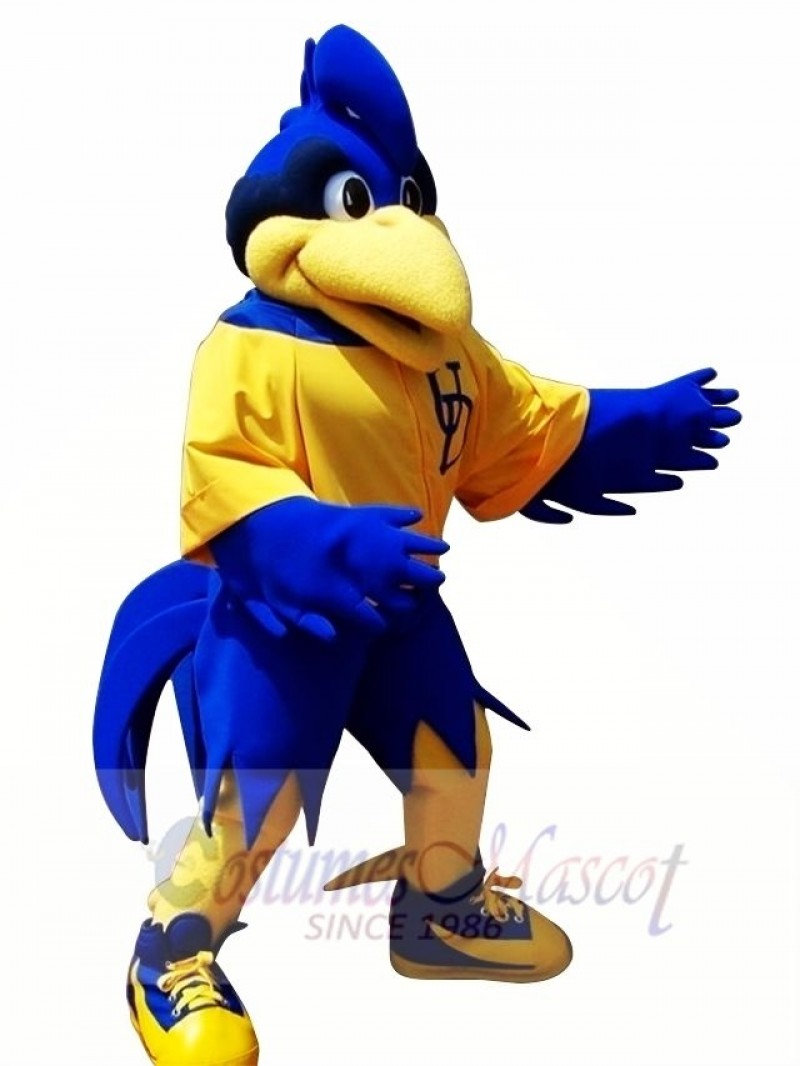 Motion Blue Rooster Big Bird Mascot Costume 