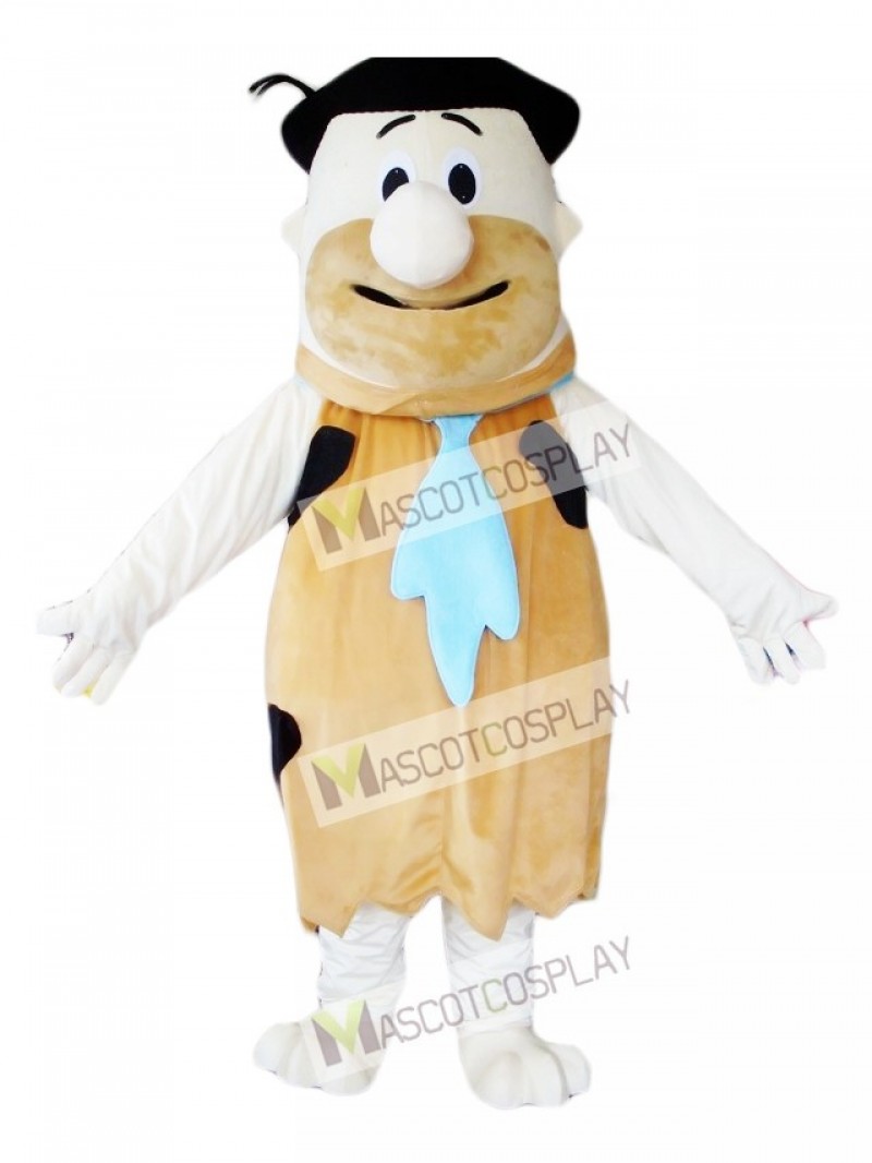 Fred Flintstone Modern Stone Age Brown Savage Mascot Costume