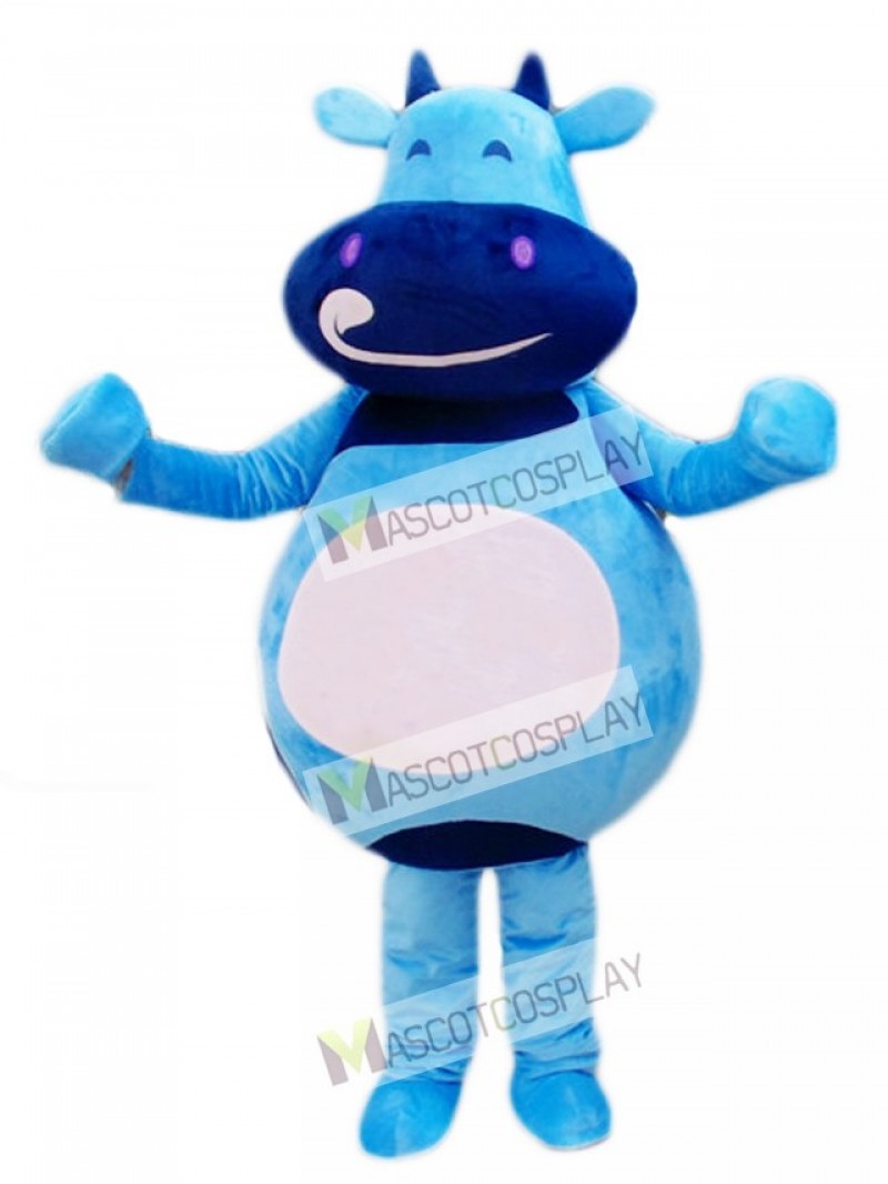 Blue Cattle Calf Mascot Costume