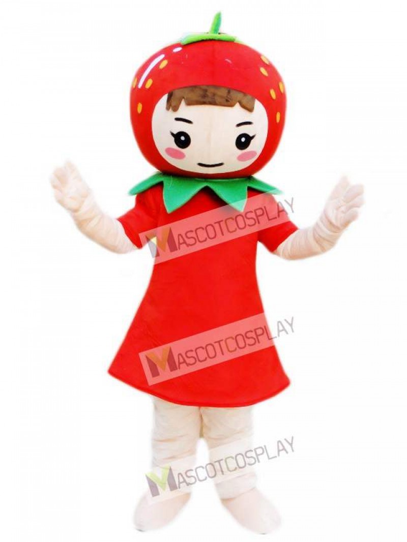 Strawberry Girl Mascot Costume Fruit