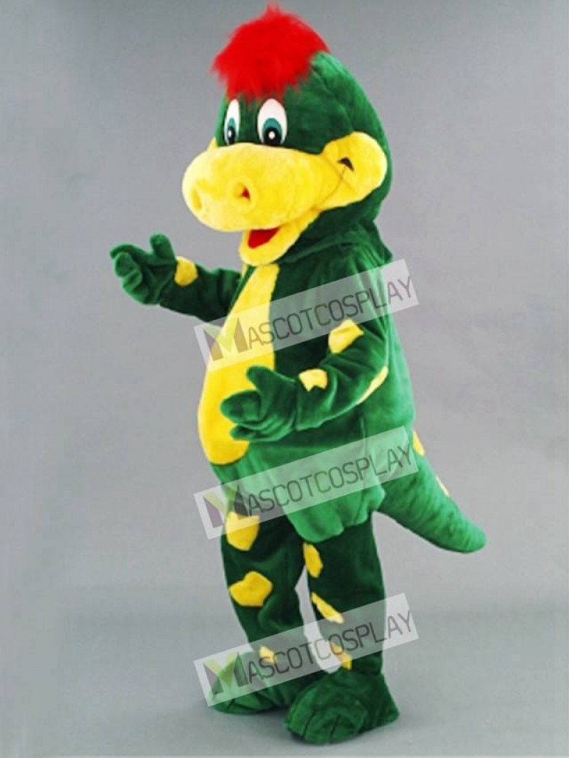 Green Dino Dinosaur Mascot Costume