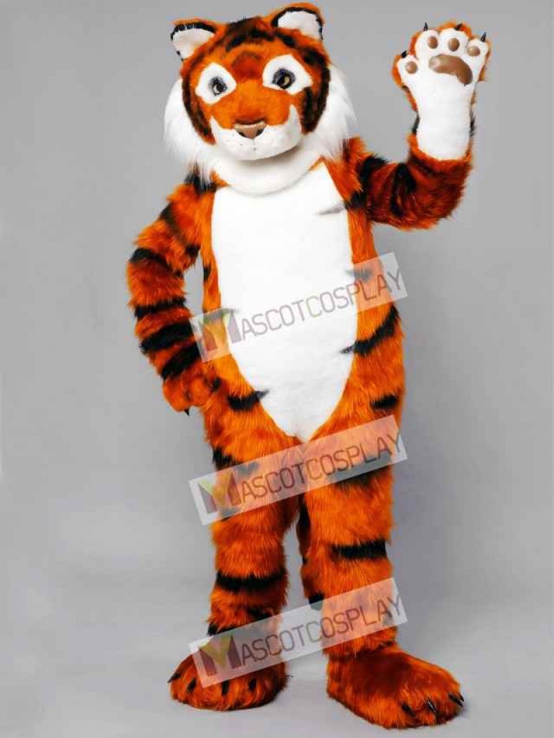 Friendly Tiger Mascot Adult Costume