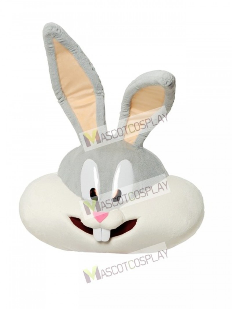 Gray Bunny Mascot Head ONLY