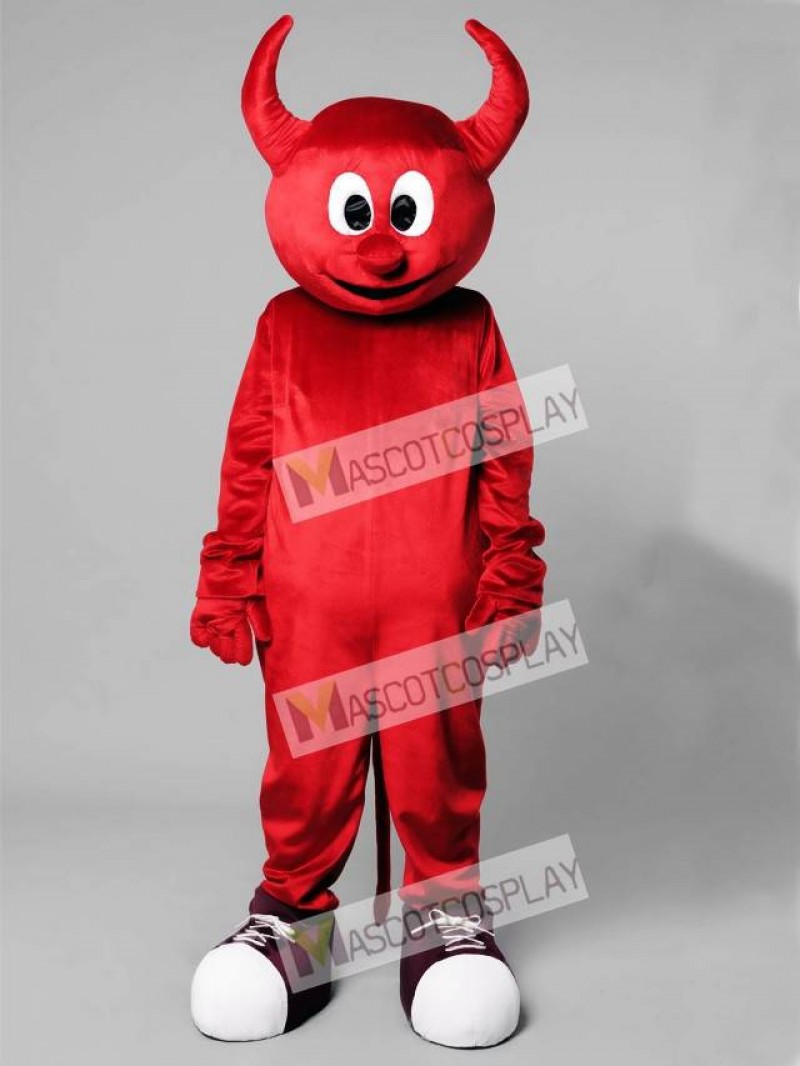 High Quality Adult Halloween Red Evil Devil Mascot Costume